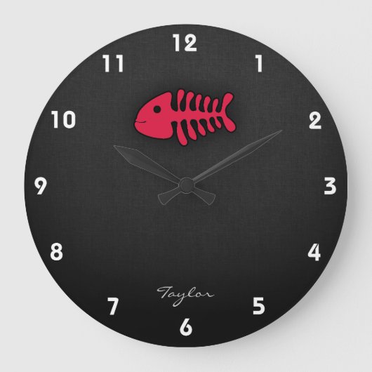 Grande Horloge Ronde Os de poisson rouge Crimson (Recto)