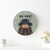 Grande Horloge Ronde OUI ! Funny RABBI Peronalisé (Maison)