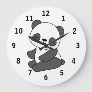 Grande Horloge Ronde Ours de panda