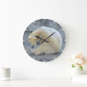Grande Horloge Ronde Ours polaire fatigué (Maison)