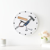 Grande Horloge Ronde Outils de dessin animé (Maison)