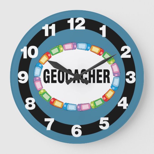 Grande Horloge Ronde Oval géocacher GPS (Recto)