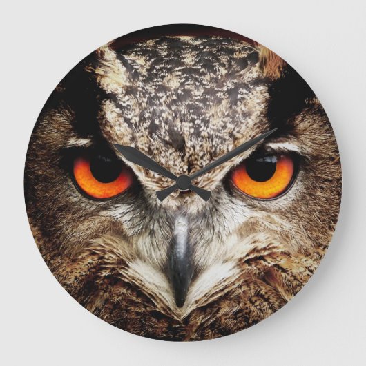 Grande Horloge Ronde Owl 3 Wall Clocks & Numeral Options (Recto)