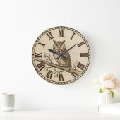 Grande Horloge Ronde Owl Wall Clock (Maison)