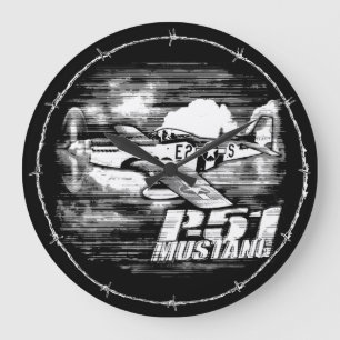 Grande Horloge Ronde P-51 Mustang