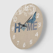 Grande Horloge Ronde Page d'accueil Style Pays (Angle)