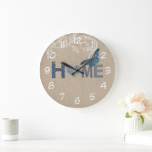 Grande Horloge Ronde Page d'accueil Style Pays (Maison)