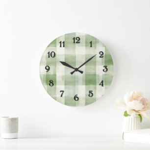 Grande Horloge Ronde Paillettes Western Green Cream