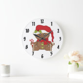 Grande Horloge Ronde pain d'épices de Noël (Maison)