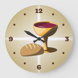 Grande Horloge Ronde Pain et vin La Dernière communion de Pâques