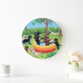 Grande Horloge Ronde Painting Summer Fun (Maison)