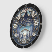 Grande Horloge Ronde Paix sur Terre Nativité Angel (Angle)