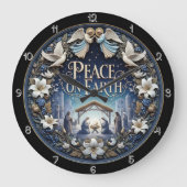 Grande Horloge Ronde Paix sur Terre Nativité Angel (Recto)