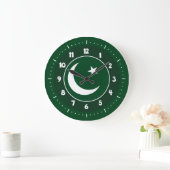 Grande Horloge Ronde Pakistan flag (Maison)