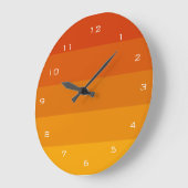 Grande Horloge Ronde Palette de bandes orange (Angle)