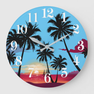 Grande Horloge Ronde Palmier