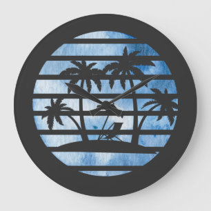 GRANDE HORLOGE RONDE PALMIERS