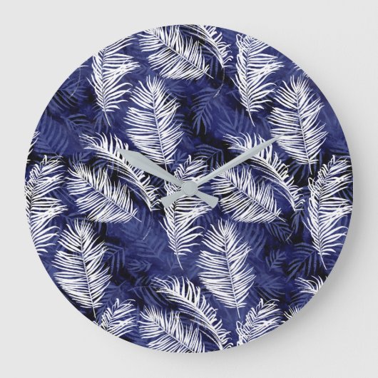 Grande Horloge Ronde Palms d'Indigo (Recto)