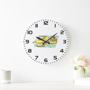 Grande Horloge Ronde Pancakes à la banane