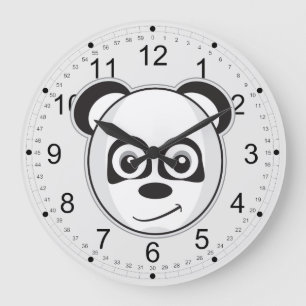 Grande Horloge Ronde Panda de sourire