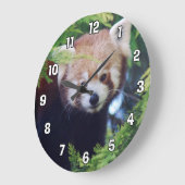 Grande Horloge Ronde Panda rouge (Angle)