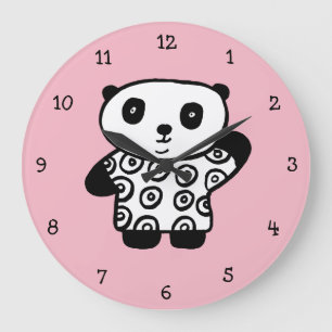 Grande Horloge Ronde Pandy le Panda