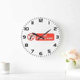 Grande Horloge Ronde Panneau de sécurité de l'eau potable