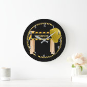 Grande Horloge Ronde Panneau rond de la route de construction Clignotem (Maison)