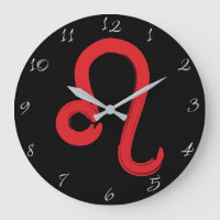 Panneau rouge LEO Zodiac Juillet Août Anniversaire