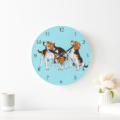 Grande Horloge Ronde Pansements beagles (Maison)