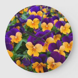Grande Horloge Ronde Pansy Bloom : Garden Beauty Gros plan.