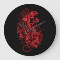 Panthère rouge style gothique tatouage esthétique