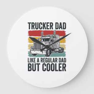Grande Horloge Ronde Papa routier comme un papa normal mais t-shirt plu