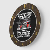 Grande Horloge Ronde Papa Trucker "Les Rock (Angle)
