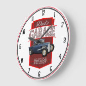 Grande Horloge Ronde Papa's Garage Blue Hot Rod (Angle)