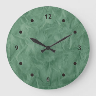 Grande Horloge Ronde PAPIER Arrière - plan TEXTURE - vert sale