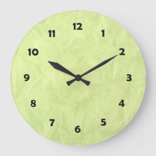Grande Horloge Ronde PAPIER DE FOND TEXTURE - vert