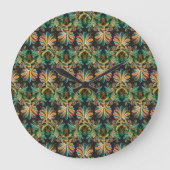 Grande Horloge Ronde Papier peint Ornate Flower Luxury (Recto)