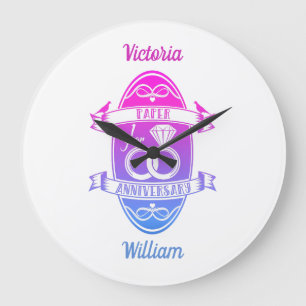 Grande Horloge Ronde Papier traditionnel 1er anniversaire du premier Ma