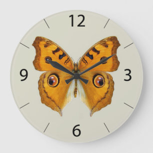 Grande Horloge Ronde Papillon Argus des prés