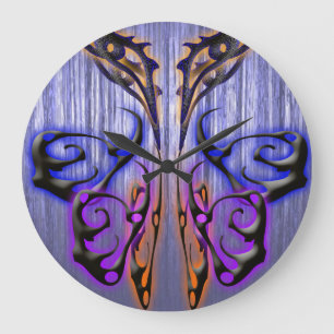 Grande Horloge Ronde Papillon mauvais :