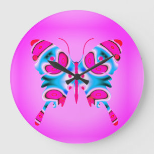 Grande Horloge Ronde Papillon, messager à ressort.