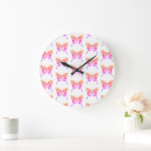 Grande Horloge Ronde Papillon, messager à ressort. (Maison)