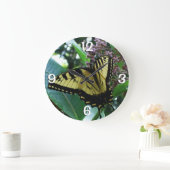Grande Horloge Ronde Papillon Swallowtail I sur Milkweed à Shenandoah (Maison)