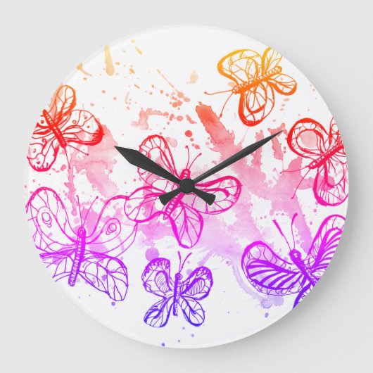 Grande Horloge Ronde Papillons de inspiration (Recto)