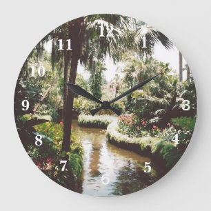 Grande Horloge Ronde Paradis tropical de jardin