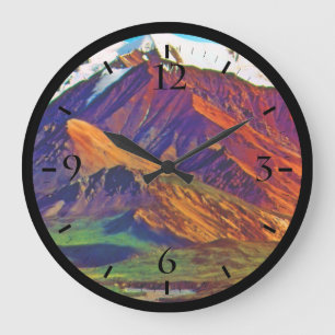 Grande Horloge Ronde Parc national vintage USA Alaska Mt Mckinley