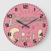 Grande Horloge Ronde Parce que je suis une citation féministe (Recto)