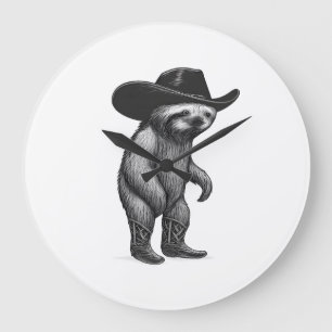 Grande Horloge Ronde Paresseux Howdy Paresseux