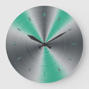 Grande Horloge Ronde Parfums vert Jungle Monochromatique